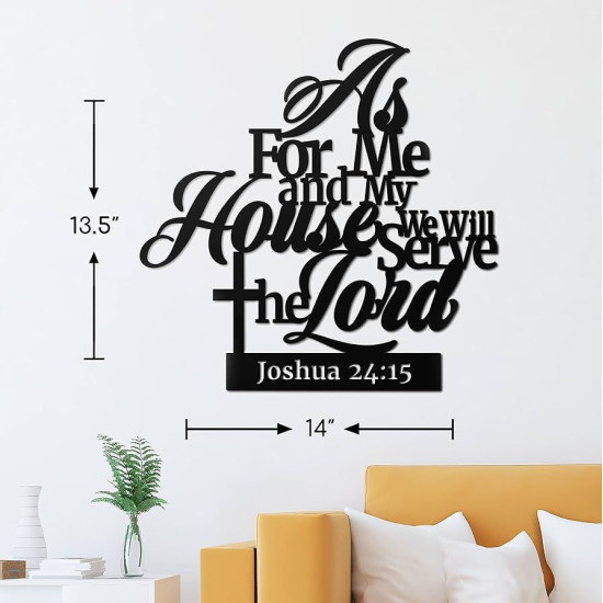 As For Me and My House Metal Wall Art Decor As For Me and My House Metal Wall Art Decor