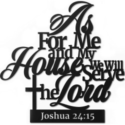 As For Me and My House Metal Wall Art Decor