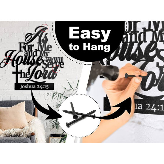 As For Me and My House Metal Wall Art Decor As For Me and My House Metal Wall Art Decor