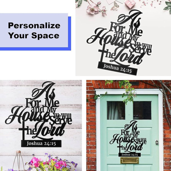 As For Me and My House Metal Wall Art Decor As For Me and My House Metal Wall Art Decor