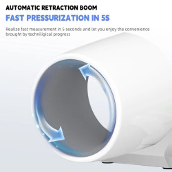 Automatic Upper Arm Blood Pressure Monitor with 360° Smart Cuff & Large LED Display for Accurate Home Monitoring