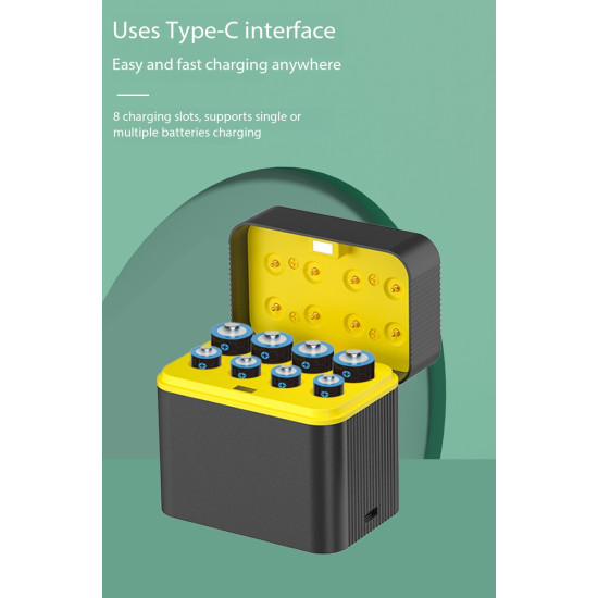 Rechargeable AA & AAA Lithium Batteries with Fast Charger – 1.5V High-Performance Long-Lasting Power