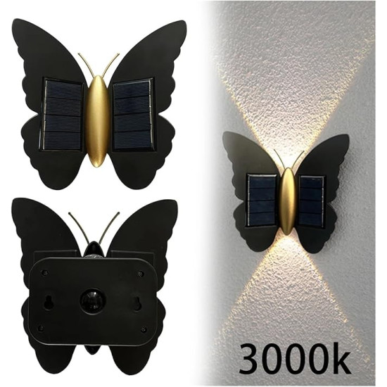 Butterfly Solar Wall Light