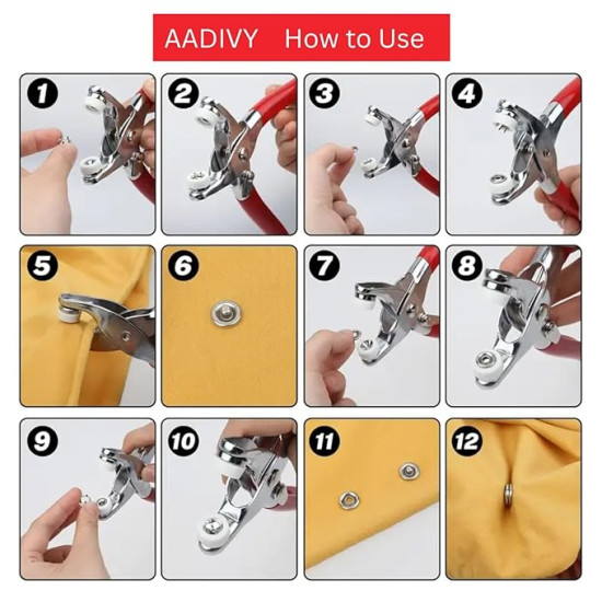 Button Premium Snap Fasteners Kit