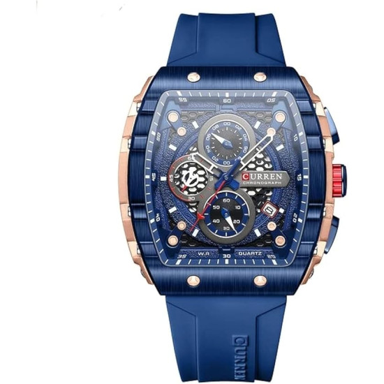 CURREN 8442 Sports Unique Rectangular Watches
