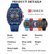 CURREN 8442 Sports Unique Rectangular Watches