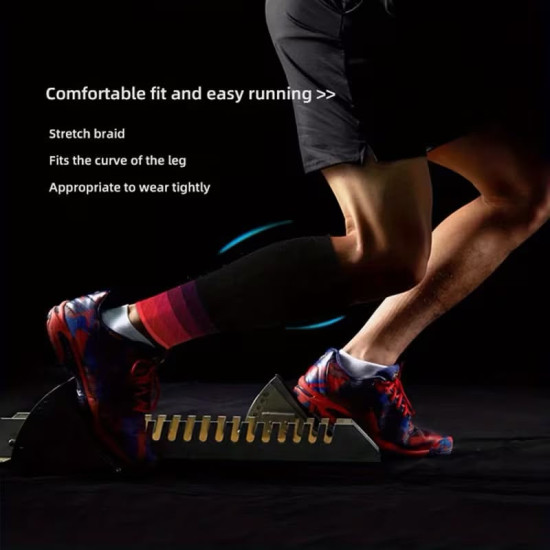Calf Compression Sleeves for Running, Soccer & Football – Non-Slip Shin Splint Support (Pair)