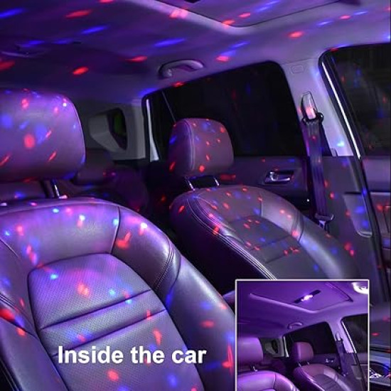 Premium USB Rechargeable Car Ambient Lights - Remote Control Interior Lighting with Multiple Colors