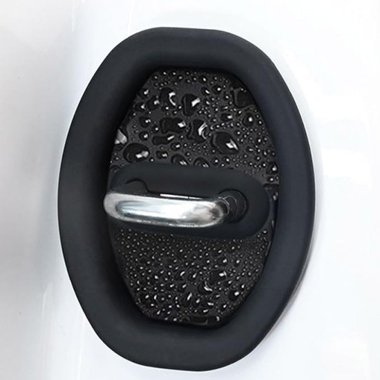 Silence Door Slams & Protect Your Car – Silicone Door Lock Striker Protectors (4pcs)