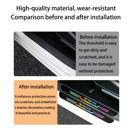 Car Door Sill Strip Protective Cover Anti-scratch and Anti-collision Door Decorative Strip Car Door Sill Strip Protective Cover Anti-scratch and Anti-collision Door Decorative Strip