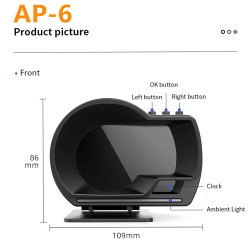Car HUD Head Up Display AP-6, OBD