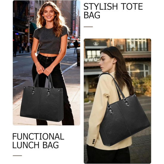Carry Your Laptop & Lunch in Style – Insulated Work Tote Bag for Women 