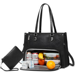 Carry Your Laptop & Lunch in Style – Insulated Work Tote Bag for Women