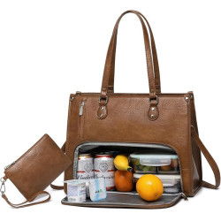 Carry Your Laptop & Lunch in Style – Insulated Work Tote Bag for Women