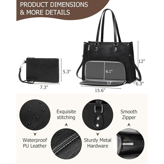 Carry Your Laptop & Lunch in Style – Insulated Work Tote Bag for Women 