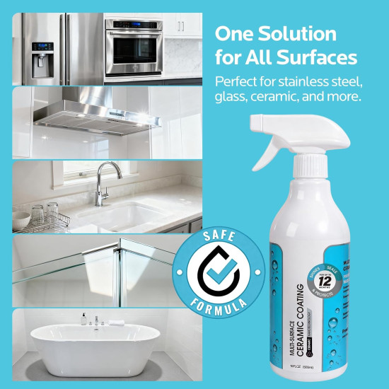 Ceramic Coating Spray for Marble, Granite & Stone Surfaces – Water Spot Repellent & Long-Lasting Shine Protection