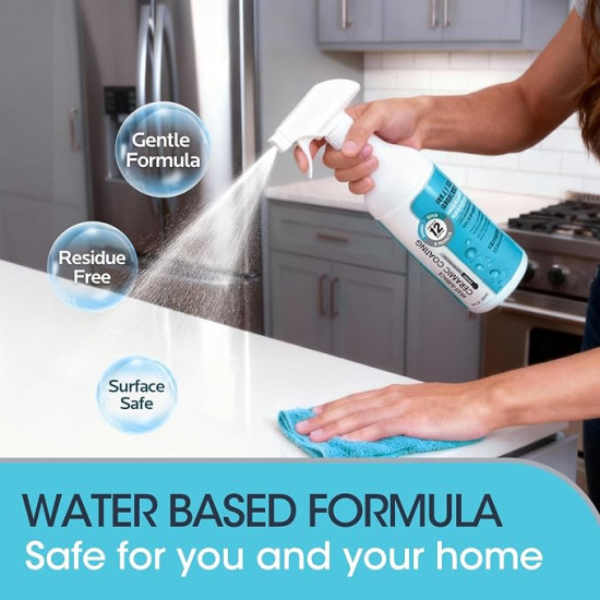 Ceramic Coating Spray for Marble, Granite & Stone Surfaces – Water Spot Repellent & Long-Lasting Shine Protection