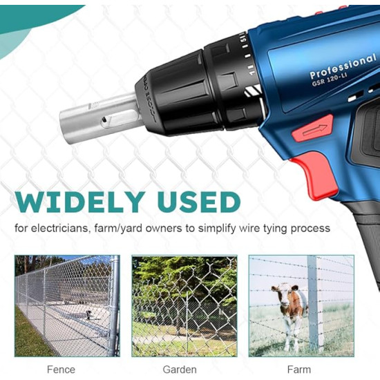 Twist Fence Wires in Seconds – Drill-Powered Wire Twisting Tool (2pcs)