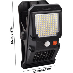 Clip-On Solar Motion Sensor Light – Outdoor Security & Camping Light for Fence, Garage & Patio