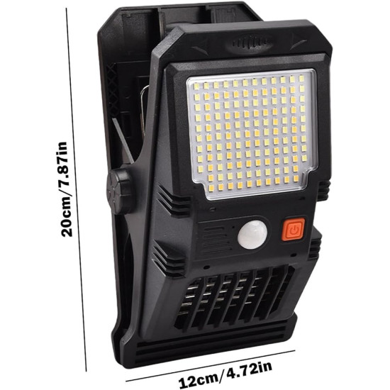 Clip-On Solar Motion Sensor Light – Outdoor Security & Camping Light for Fence, Garage & Patio 