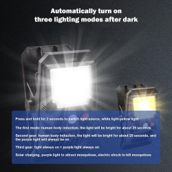 Clip-On Solar Motion Sensor Light – Outdoor Security & Camping Light for Fence, Garage & Patio