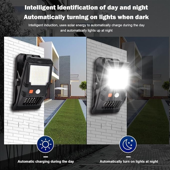 Clip-On Solar Motion Sensor Light – Outdoor Security & Camping Light for Fence, Garage & Patio 