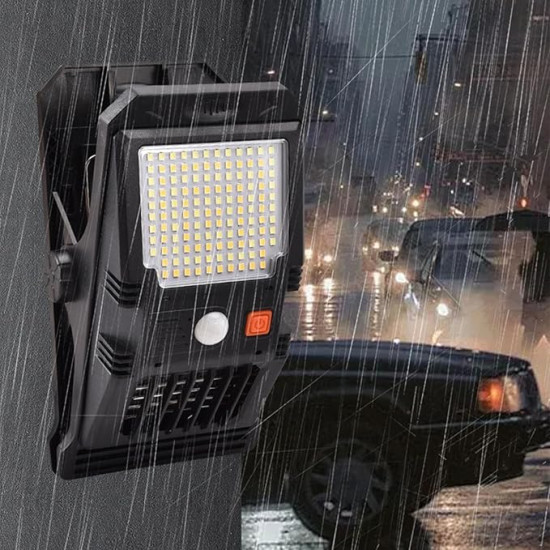 Clip-On Solar Motion Sensor Light – Outdoor Security & Camping Light for Fence, Garage & Patio 