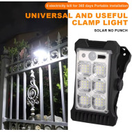 Clip-On Solar Motion Sensor Light – Outdoor Security & Camping Light for Fence, Garage & Patio