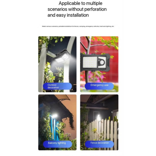 Clip-On Solar Motion Sensor Light – Outdoor Security & Camping Light for Fence, Garage & Patio