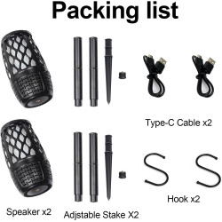 Create a Cozy Patio Atmosphere –Music & Firelight Ambience – LED Flame Bluetooth Outdoor Speakers (1 Pack)