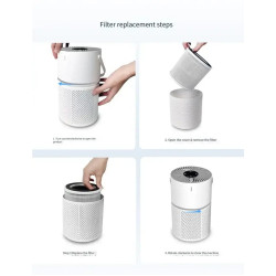 Compact air purifier with HEPA filtration
