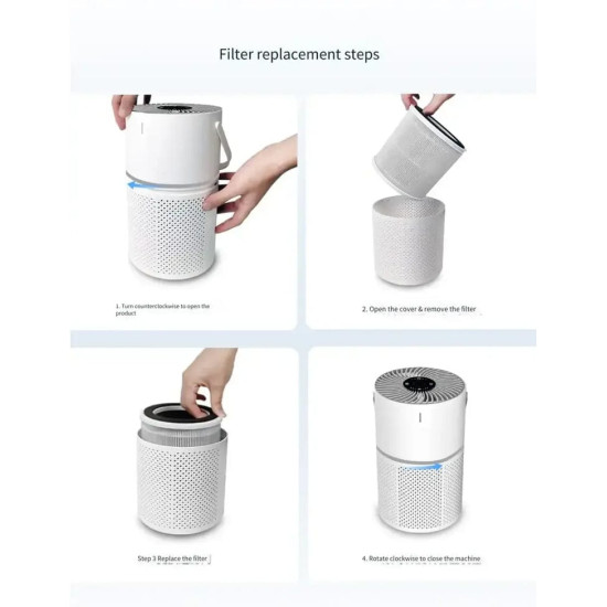 Compact air purifier with HEPA filtration 
