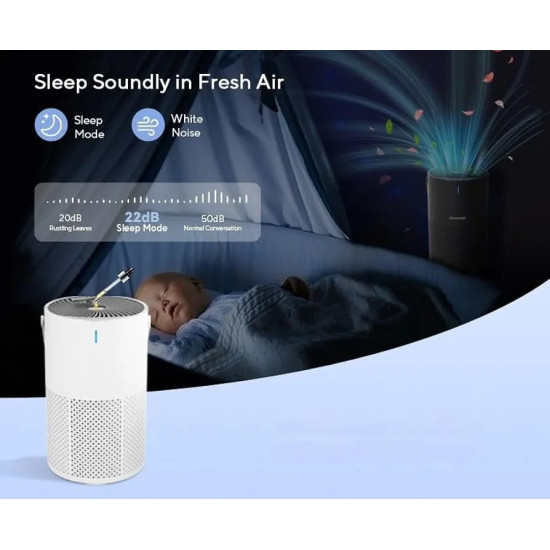 Compact air purifier with HEPA filtration 