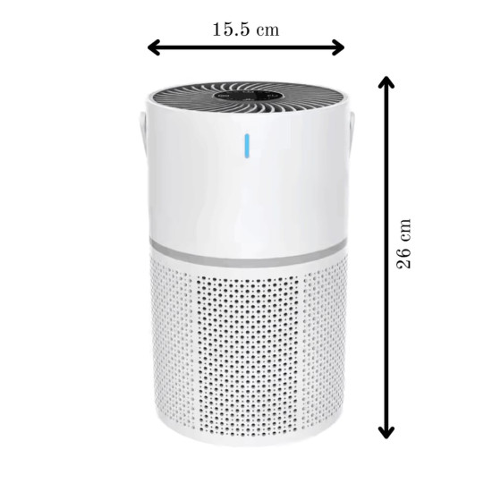 Compact air purifier with HEPA filtration 