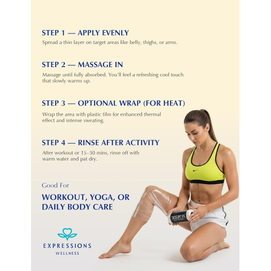 Cryo Firming Gold Gel for Cellulite – Skin Smoothing & Hydrating Body Massage Cream 
