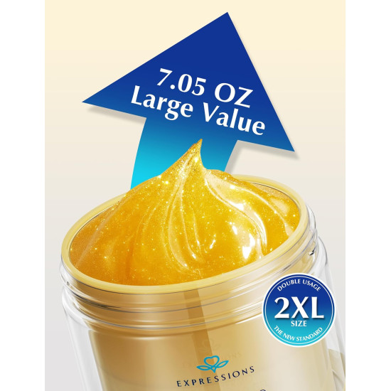 Cryo Firming Gold Gel for Cellulite – Skin Smoothing & Hydrating Body Massage Cream 