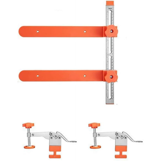 Drawer Slide Installation Jig, Clamp,Cabinet Hardware Jig with Magnetic Arm Punch Locator (2 Layers)