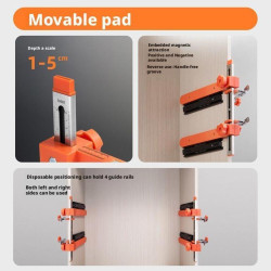 Install Drawer Slides Perfectly Every Time - Drawer Slide Installation Jig, Clamp,Cabinet Hardware Jig with Magnetic Arm Punch Locator (2 Layers)
