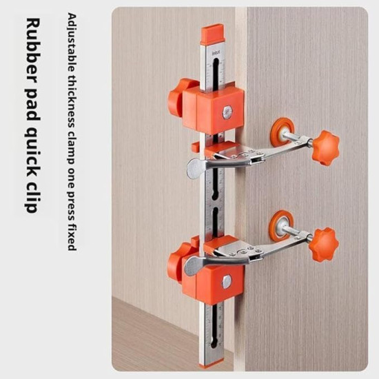 Drawer Slide Installation Jig, Clamp,Cabinet Hardware Jig with Magnetic Arm Punch Locator (2 Layers)