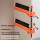 Drawer Slide Installation Jig, Clamp,Cabinet Hardware Jig with Magnetic Arm Punch Locator (2 Layers)
