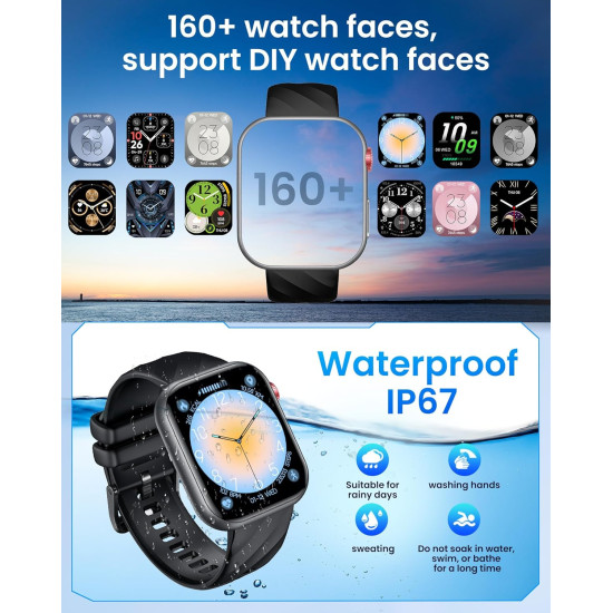 ECG+PPG Blood Pressure & Blood Glucose Monitoring - IP68 Waterproof & Fitness Tracking for Men & Women ECG+PPG Blood Pressure & Blood Glucose Monitoring - IP68 Waterproof & Fitness Tracking for Men & Women