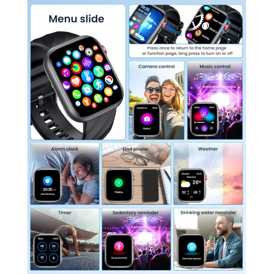 ECG+PPG Blood Pressure & Blood Glucose Monitoring - IP68 Waterproof & Fitness Tracking for Men & Women ECG+PPG Blood Pressure & Blood Glucose Monitoring - IP68 Waterproof & Fitness Tracking for Men & Women