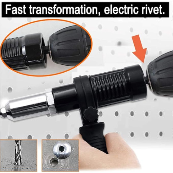 Turn Your Drill into a Rivet Gun – Professional Electric Rivet Adapter Kit