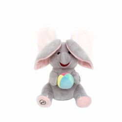 Peek A Boo Elephant Toy, Interactive Singing Stuffed Animal Plushy