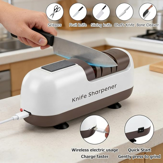 Sharp Knives Made Easy – Ergonomic Electric Knife Sharpener
