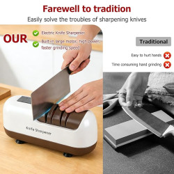 Heavy-Duty Ergonomic Electric Knife Sharpener – Sharp Knives Made Easy