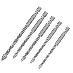 Drill Through Wood, Metal, Glass & Concrete with Ease – 9PCS Four-Edged Serrated Drill Bit Set (3+4+5+6+8+10+12+14+16mm)