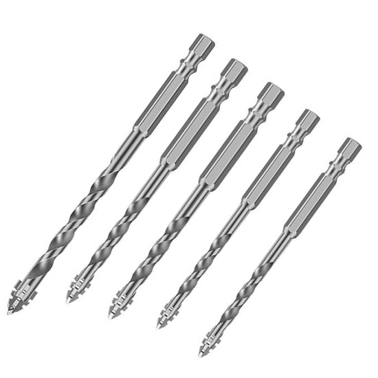 Drill Through Wood, Metal, Glass & Concrete with Ease – 9PCS Four-Edged Serrated Drill Bit Set (3+4+5+6+8+10+12+14+16mm)