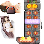 Relax Your Entire Body at Home, Relieve Back, Neck & Muscle Tension – Full Body Massage Mat with Heat & Shiatsu Neck Pillow