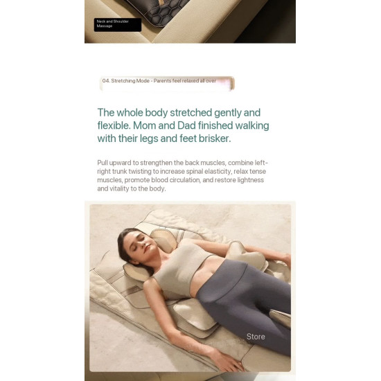 Relax Your Entire Body at Home, Relieve Back, Neck & Muscle Tension – Full Body Massage Mat with Heat & Shiatsu Neck Pillow